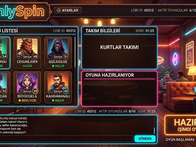 OnlySpin Oyun Lobisi Arayüzü