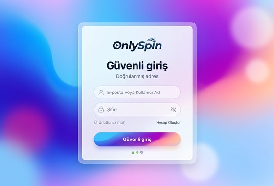 OnlySpin Giriş Ekranı - Resmi Platform Arayüzü